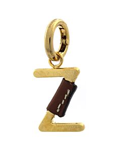 Burberry Leather-Wrapped Z Alphabet Charm in Light Gold/Tan