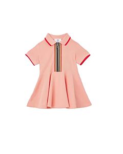 Burberry Light Clay Pink Kellyanne Pique Icon Stripe Dress