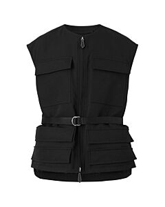 Burberry Men's Black Belted Utility Wool Vest, Brand Size 52 (US Size 42)