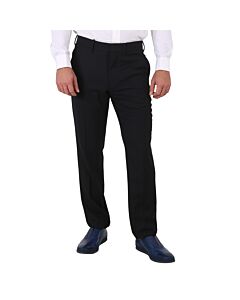 Burberry Men's Black Classic Fit Wool Cashmere Tailored Pants