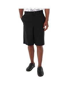 Burberry Men's Black Cut-Out Detail Tailored Shorts