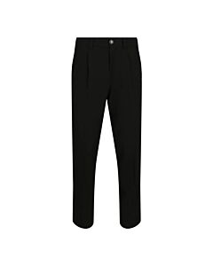 Burberry Men's Black Dover Wool-Blend Tailored Pants
