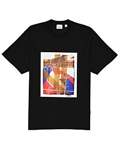 Burberry Men's Black Graphic Print T-shirt