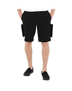 Burberry Men's Black Panel-Detail Tailored Shorts