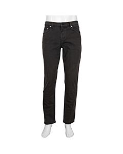 Burberry Men's Black Straight Fit Washed Jeans