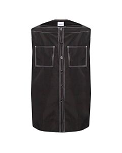 Burberry Men's Black Topstitched Sleeveless Shirt