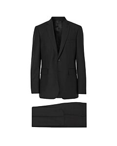 Burberry Men's Black Wool Mohair Slim-Fit Tailored Suit, Brand Size 46S (US Size 36S)