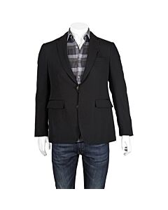 Burberry Men's Black Wool Tailored Blazer