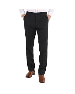 Burberry Men's Charcoal Classic-Fit-Panelled Wool Tailored Trousers