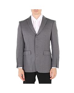 Burberry Men's Cloud Grey English Fit Cashmere Silk Jersey Tailored Jacket