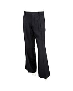 Burberry Men's Dark Navy Flare Leg Tailored Trouser, Brand Size 52 (US Size 42)