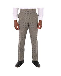 Burberry Men's Houndstooth Check Plaid Tailored Trousers