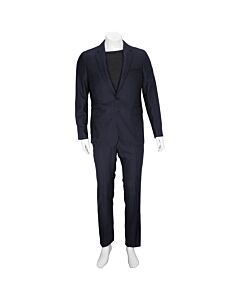 Burberry Men's Navy Birdseye Slim Fit Wool Suit