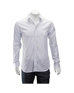Burberry Men's Slim-fit Striped Dobby Cotton Long Sleeve Shirt