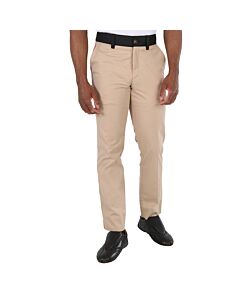Burberry Men's Soft Fawn Slim Cut Cotton-Blend Side Stripe Trousers