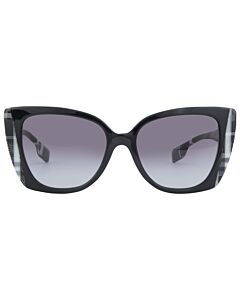 Burberry Meryl 54 mm Black /Black White Check Sunglasses