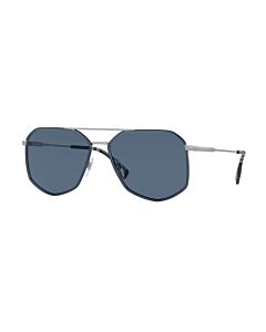 Burberry Ozwald 58 mm Silver/Blue Sunglasses