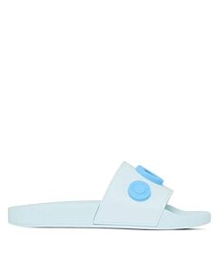 Burberry Pale Blue Furley Logo-Embellished Slide Sandals