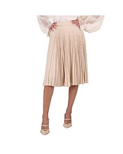 Burberry Plisse Soleil Crystal Detail Stretch Cady Skirt