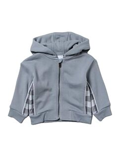 Burberry Shale Blue Graham Check Hoodie, Size 12M