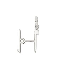 Burberry Silver Kilt Pin H Alphabet Charm