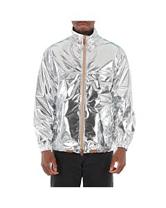 Burberry Silver Metallic Sheen Nylon Jacket