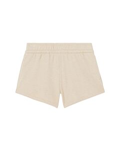 Burberry Soft Taupe Ember Cotton Cashmere Logo Detail Shorts