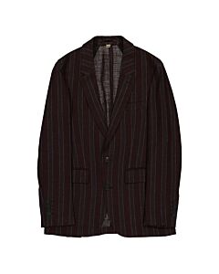 Burberry Soho Edition Striped Linen Tailored Blazer