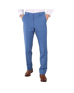 Burberry Steel Blue Mohair Wool Classic Fit Tailored Trousers