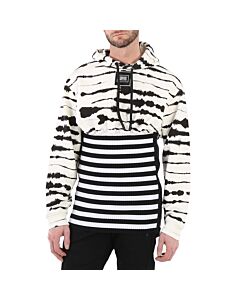 Burberry Watercolour Print Reconstructed Cotton Hoodie, Size Large