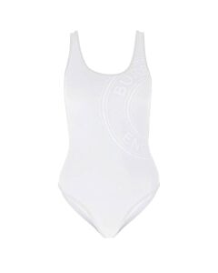 Burberry White Jolie Logo One-Piece Swimsuit