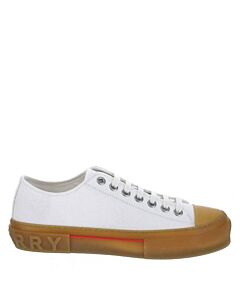 Burberry White Logo Detail Jack Low-Top Sneakers