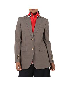 Burberry Wool Cotton Track Top Detail Tailored Jacket