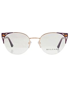 Bvlgari 51 mm Pink Gold/Purple Eyeglass Frames