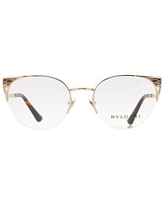 Bvlgari 53 mm Pale Gold Eyeglass Frames