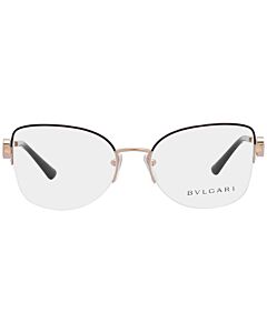 Bvlgari 53 mm Pink Gold/Black Eyeglass Frames