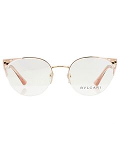 Bvlgari 53 mm Pink Gold/Pink Eyeglass Frames
