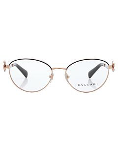 Bvlgari 54 mm Pink Gold;Black Eyeglass Frames