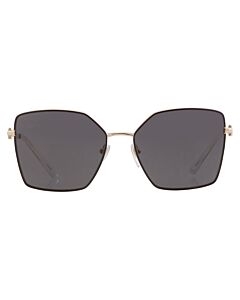 Bvlgari 56 mm Pink Gold/Black Sunglasses