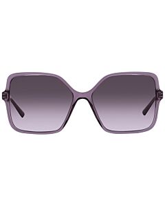 Bvlgari 57 mm Transparent Amethyst Sunglasses