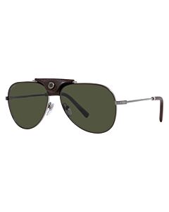 Bvlgari 60 mm Matte Gunmetal/Brown Sunglasses