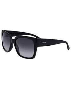 Calvin Klein 56 mm Shiny Black Sunglasses