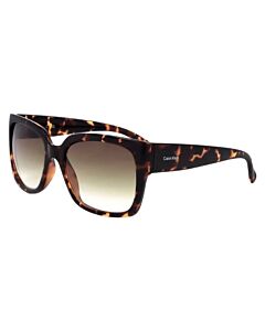 Calvin Klein 56 mm Shiny Havana Sunglasses