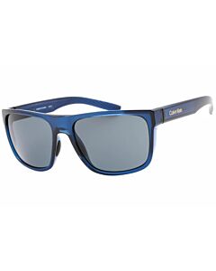Calvin Klein 59 mm Transparent Blue Sunglasses
