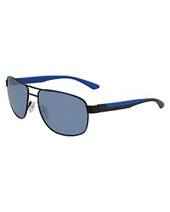 Calvin Klein 60 mm Matte Black/Cobalt Sunglasses