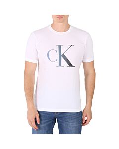 Calvin Klein Bright White Illuminated Monogram Logo Body Stretch T-Shirt