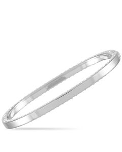 Calvin Klein Hook Stainless Steel White Crystal Closed Bangle Bracelet