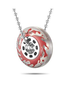 Calvin Klein Spin Stainless Steel Clear Wheel Necklace
