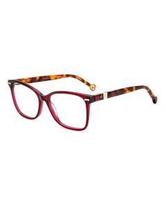 Carolina Herrera 54 mm Burgundy Havana Eyeglass Frames