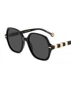 Carolina Herrera 55 mm Black Nude Sunglasses